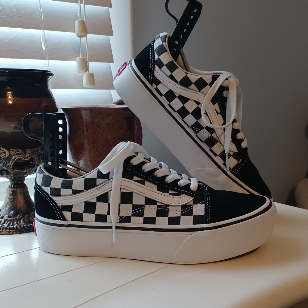Vans Platform Old Skool Checkerboard Men 5 / Women 6.5